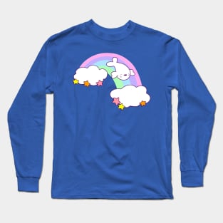 Rainbow Cloud Harp Seal Long Sleeve T-Shirt